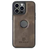 DG.MING iPhone 16 Pro Max Mobilskal Anti-Drop Läder - Coffee