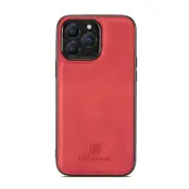 DG.MING iPhone 16 Pro Max Mobilskal Hybrid Läder - Röd