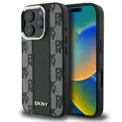 DKNY iPhone 16 Pro Max Mobilskal MagSafe Checkered Pattern - Svart