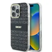 DKNY iPhone 16 Pro Max Mobilskal MagSafe Repeat Texture Stripe - Svart