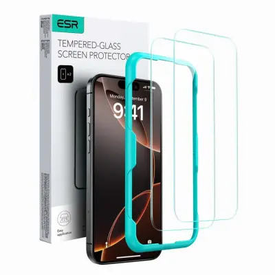 ESR [2-Pack] iPhone 16 Pro Max Härdat Glas Skärmskydd - Clear