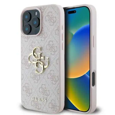 Guess Mobilskal till iPhone 16 Pro Max 4G Big Logo - Rosa