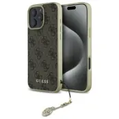 Guess iPhone 16 Pro Max Mobilskal 4G Charms Collection - Brun