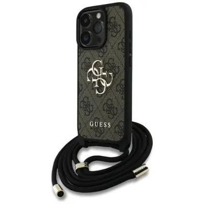 Guess Mobilskal till iPhone 16 Pro Max Crossbody Big Logo - Brun