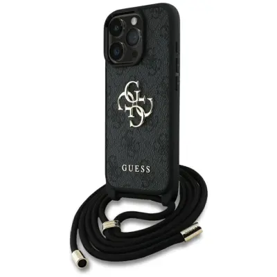 Guess Mobilskal till iPhone 16 Pro Max Crossbody Big Logo - Svart