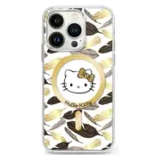 Hello Kitty iPhone 16 Pro Max Mobilskal MagSafe IML Golden Leaves - Vit