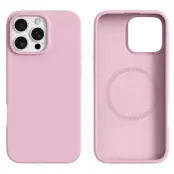 iPhone 16 Pro Max Mobilskal MagSafe Silikon Liquid - Rosa