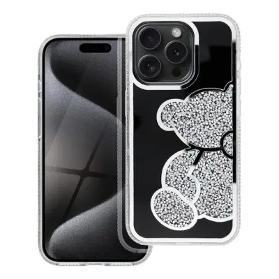 Mobilskal till iPhone 16 Pro Max Teddy Bear - Silver