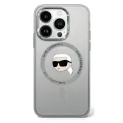 Karl Lagerfeld iPhone 16 Mobilskal MagSafe IML Metal Karl Head - Svart