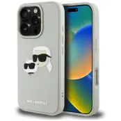 Karl Lagerfeld iPhone 16 Pro Max Mobilskal 3D Rubber Double Heads - Beige