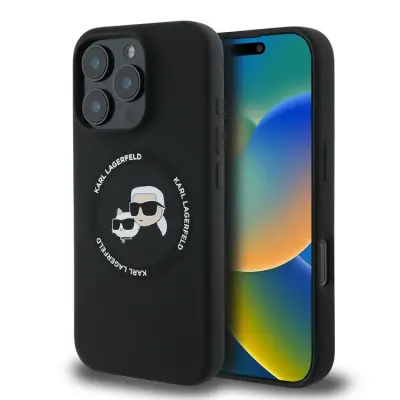 Karl Lagerfeld Mobilskal till iPhone 16 Pro Max MagSafe Karl&Choupette Svart