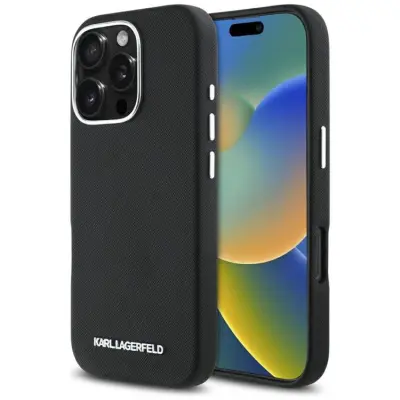 Karl Lagerfeld Mobilskal till iPhone 16 Pro Max MagSafe Saffiano Full Wrapped