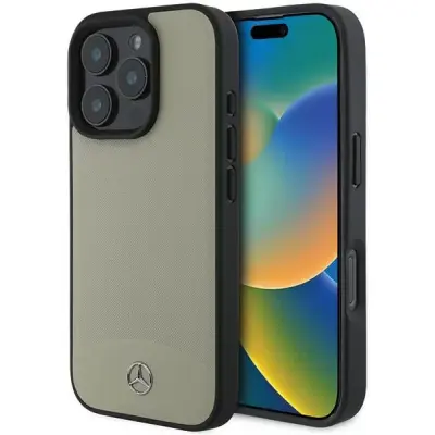 Mercedes Mobilskal till iPhone 16 Pro Max MagSafe Textured Plain Läder