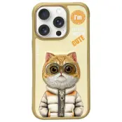 Nimmy iPhone 16 Pro Max Mobilskal Cool & Cute 2.0 Cat - Khaki