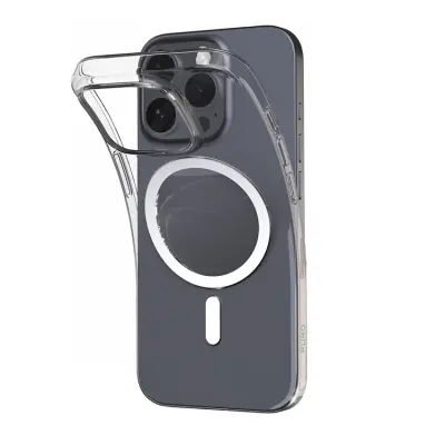 Puro Mobilskal till iPhone 16 Pro Max MagSafe Silikon 03 - Transparent