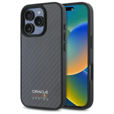 Red Bull Mobilskal till iPhone 16 Pro Max MagSafe Carbon Fiber Shiny Logo