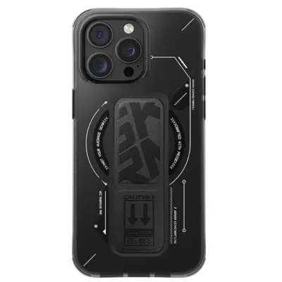 Skinarma Mobilskal till iPhone 16 Pro Max MagSafe Magnetic Grip Stativ- Svart