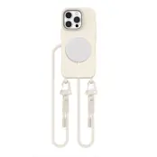 Tech-Protect iPhone 16 Pro Max Mobilhalsband Skal Magsafe Magnecklace - Latte