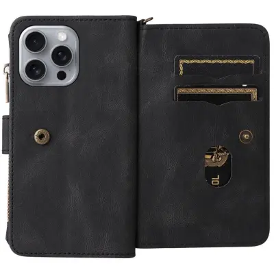 Trolsk Fodral med Kortfack (iPhone 16 Pro Max) - Svart