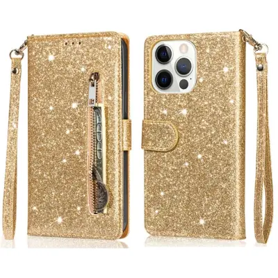 Trolsk Glitter Wallet (iPhone 16 Pro Max) - Svart