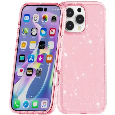 Trolsk Glittery Hard Case (iPhone 16 Pro Max) - Rosa