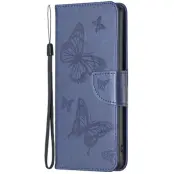 Trolsk Imprint Butterflies Wallet (iPhone 16 Pro Max) - Blå