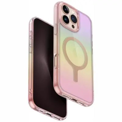 UNIQ Mobilskal till iPhone 16 Pro Max MagSafe Iridescia - Pink Prism