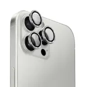 UNIQ iPhone 16 Pro/16 Pro Max Kameralinsskydd Härdat Glas Optix - Vit