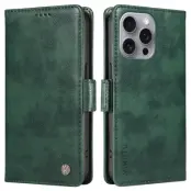 YIKATU iPhone 16 Pro Max Plånboksfodral Litchi Texture - Grön