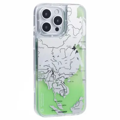 YOUNGKIT iPhone 16 Pro Max Mobilskal MagSafe IMD-kartmönster (Asien)