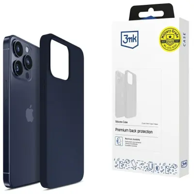 3MK Mobilskal till iPhone 16 Pro 6.3 Silikon - Marinblå