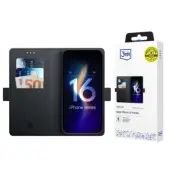 3MK iPhone 16 Pro Plånboksfodal - Svart