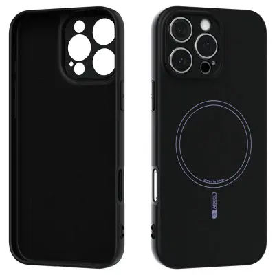 ABEEL iPhone 16 Pro Skal MagSafe Liquid Silicone Svart