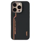 ABEEL iPhone 16 Pro Skal MagSafe PC TPU Läder Svart