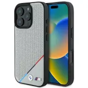 BMW iPhone 16 Pro Mobilskal MagSafe Perforated Tricolor - Grå