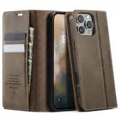 CASEME 033 iPhone 16 Pro Fodral RFID Blocker Läder Kaffe