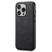 DENIOR A11 iPhone 16 Pro Fodral Vintage PU Läder Svart