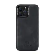 DG.MING iPhone 16 Pro Mobilskal Hybrid Läder - Svart