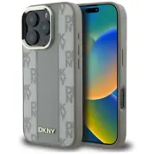 DKNY iPhone 16 Pro Mobilskal MagSafe Checkered Pattern - Beige