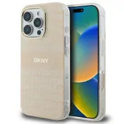 DKNY iPhone 16 Pro Mobilskal MagSafe Repeat Texture Pattern - Rosa