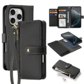Dux Ducis iPhone 16 Pro Plånboksfodral Lawa Läder - Svart