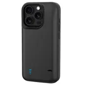 Galaxy iPhone 16 Pro Batteriskal Kickstand 5000mAh - Svart