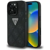 Guess iPhone 16 Pro Mobilskal Hot Stamp 4G Triangle Logo - Svart