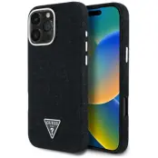 Guess iPhone 16 Pro Mobilskal MagSafe Denim Triangle - Svart