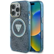 Guess iPhone 16 Pro Mobilskal Magsafe Glitter - Blå