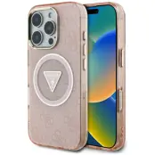 Guess iPhone 16 Pro Mobilskal Magsafe Glitter - Rosa