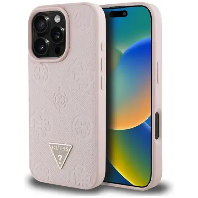 Guess Mobilskal till iPhone 16 Pro MagSafe Hot Stamp Peony Triangle