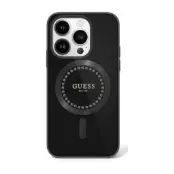 Guess iPhone 16 Pro Mobilskal MagSafe IML Rhinestones - Svart