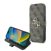 Guess iPhone 16 Pro Plånboksfodral 4G Metal Logo - Brun