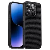 IPAKY iPhone 16 Pro Mobilskal Carbon Fiber - Svart